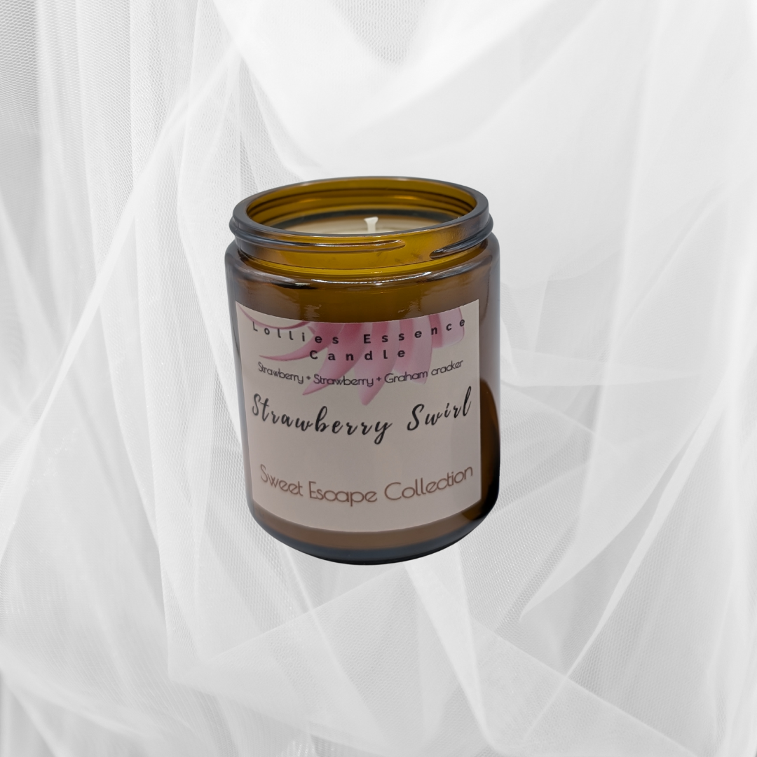 Strawberry Swirl Scented Candle 9oz.
